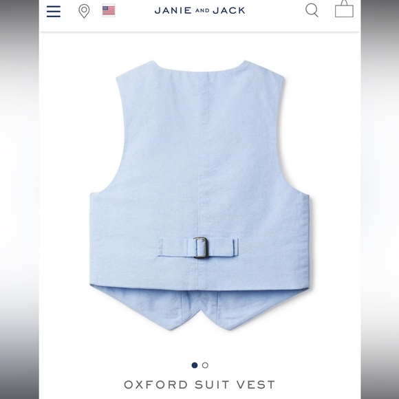 Janie and Jack oxford vest and pants - Picture 2 of 11